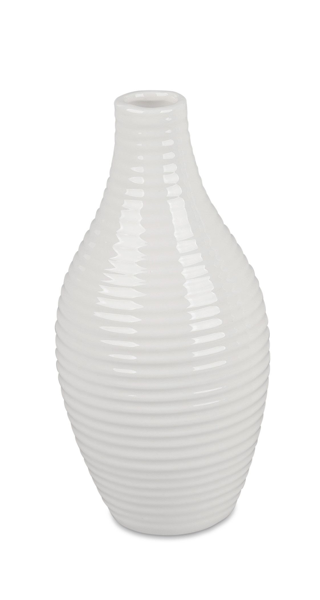 formano Dekovase Relief, Farbe: Weiß, Motiv: Rillen günstig online kaufen
