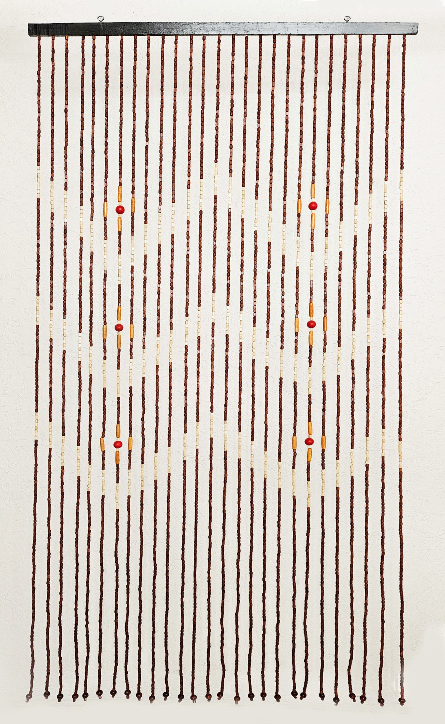 Yudu Türvorhang Türvorhang Vorhang mit Holzperlen Handarbeit 90x180cm