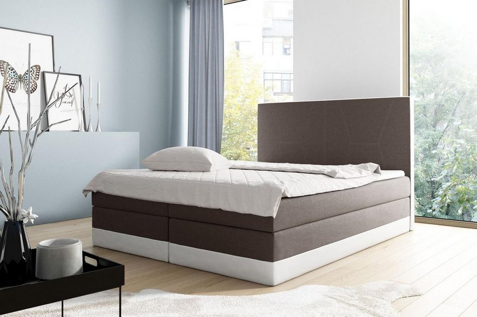 Hotel Modern Bett Schlafzimmer Betten 200x200 Boxspringbett Textil Design  Doppel