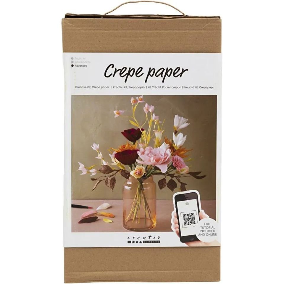 creativ company Kreativset Kreativ-Kit Krepppapier Blumen, (47-tlg)