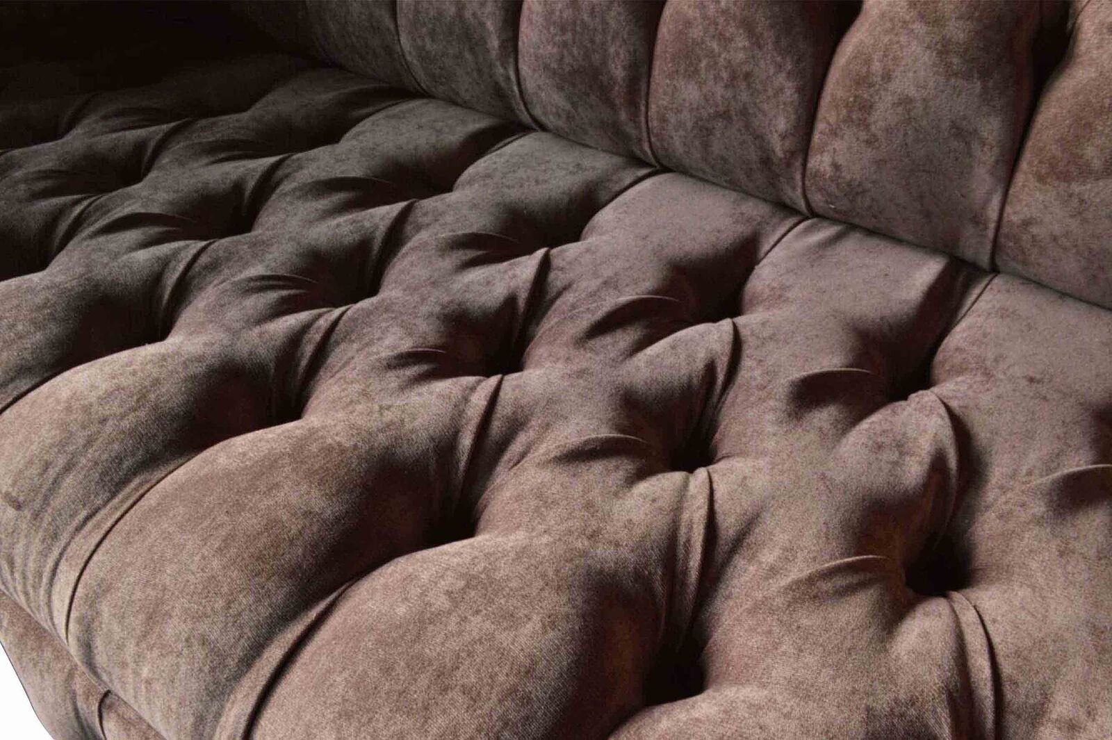 Dreisitzer Sofa Sitzer Sofa Sofas Couch Europe JVmoebel Chesterfield Lila, In Polster 3 Design Made