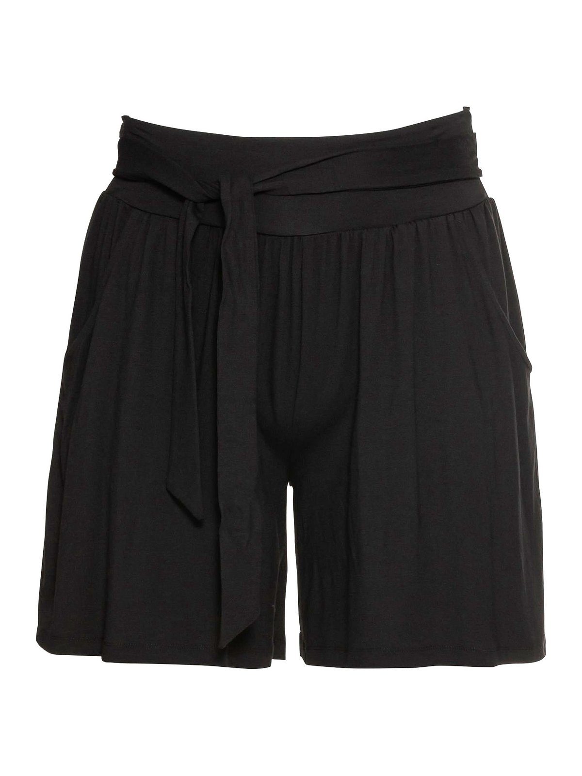 Damen Hosen Sheego Shorts Strandshorts mit Bindeband und Smokbund hinten
