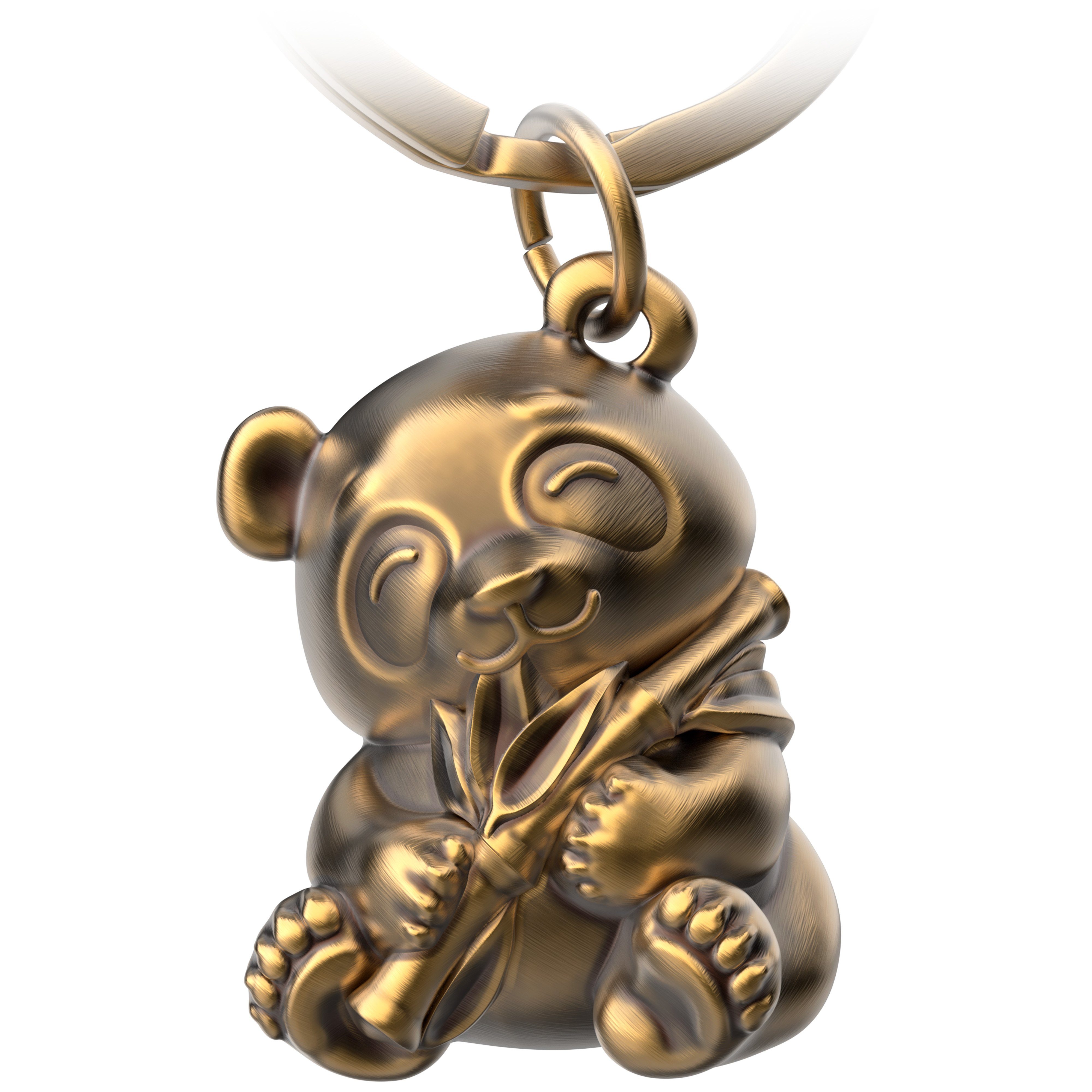 FABACH Schlüsselanhänger Panda Bär "Tao" - Glücksbringer Geschenk für Panda Bär Liebhaber Antique Bronze