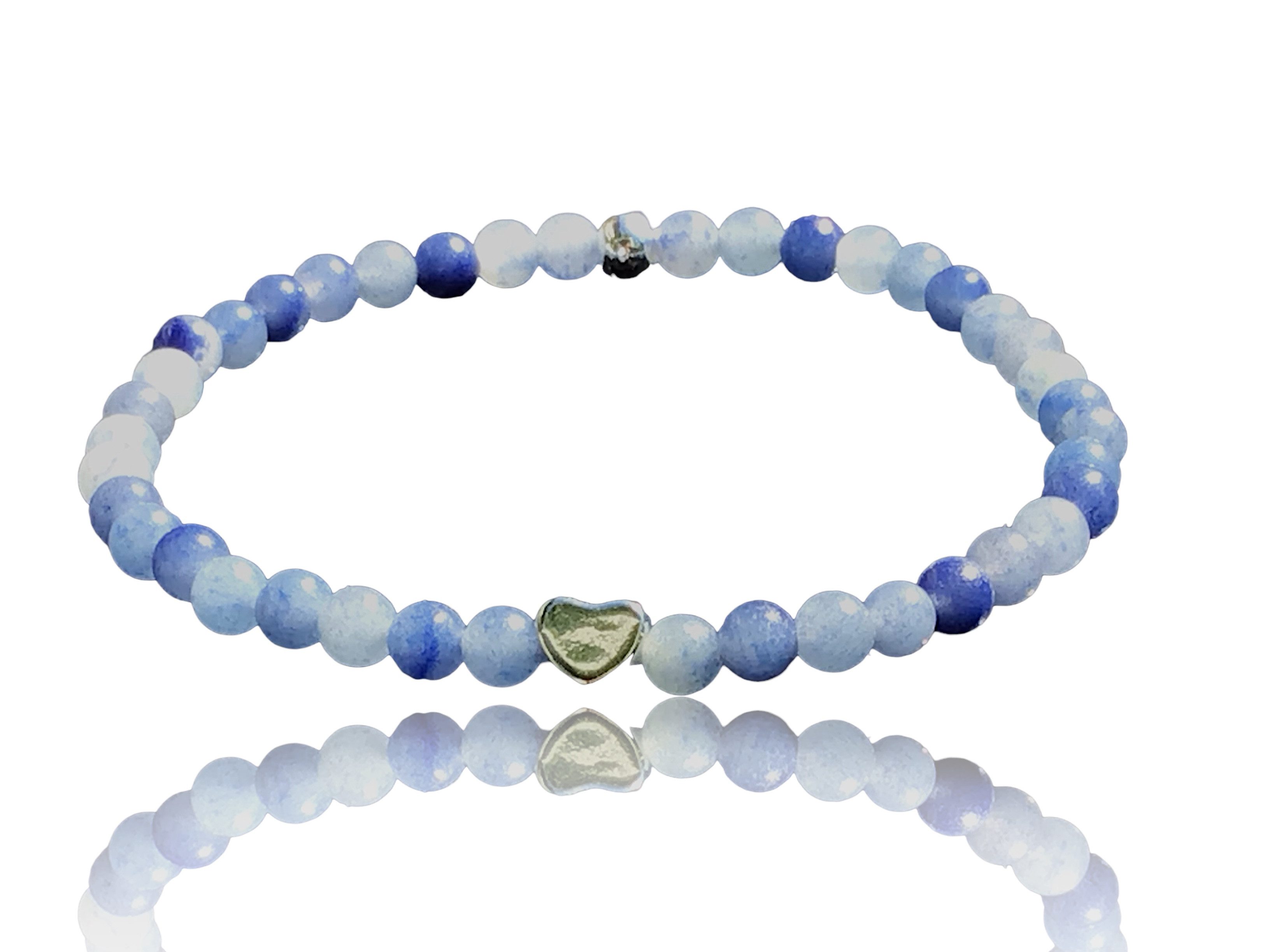 Steinfixx® Perlenarmband Edelsteinarmband Blauer Aventurin mit 925 Silberpe günstig online kaufen