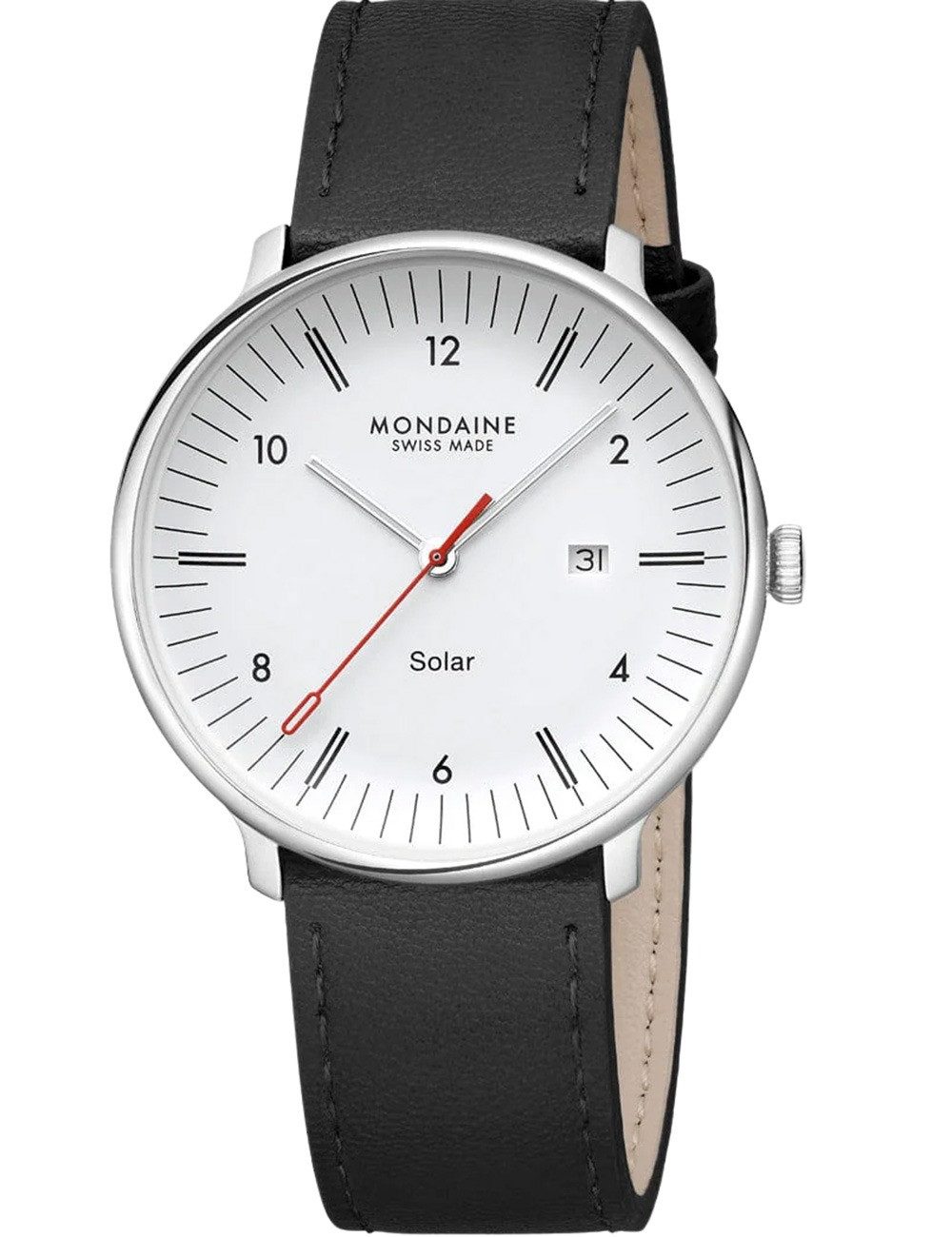 MONDAINE Quarzuhr Mondaine MLE.41910.LBV Herrenuhr Doppio Solar 41mm 5ATM Mondaine MLE.41910.LBV Herrenuhr Doppio Solar 41mm 5ATM