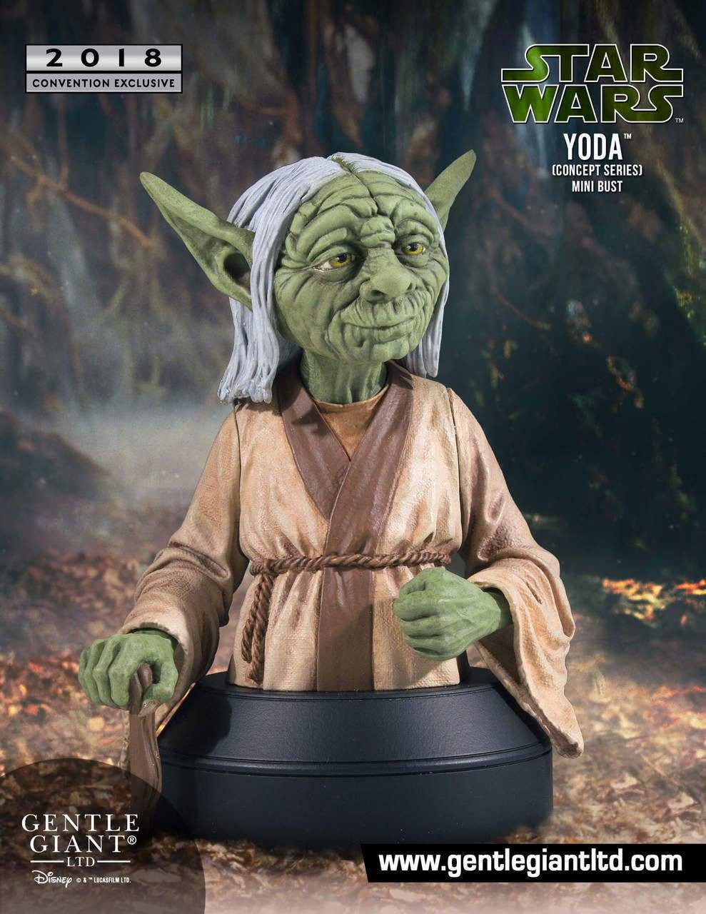 GENTLE GIANT Dekofigur Star Wars Büste 1/6 Yoda Concept Series SDCC 2018 Exclusive 16 cm (1 St), auf 750 Stück limitiert