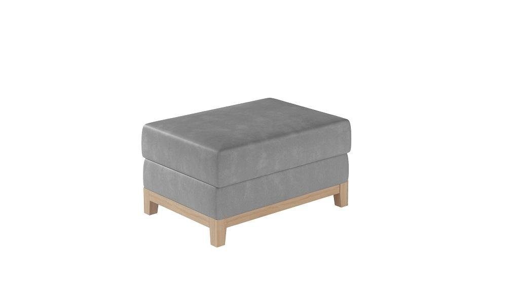 JVmoebel Hocker Fußhocker mane Sitzhocker Sitzpouf Wohnzimmer Designer Hocker Grau