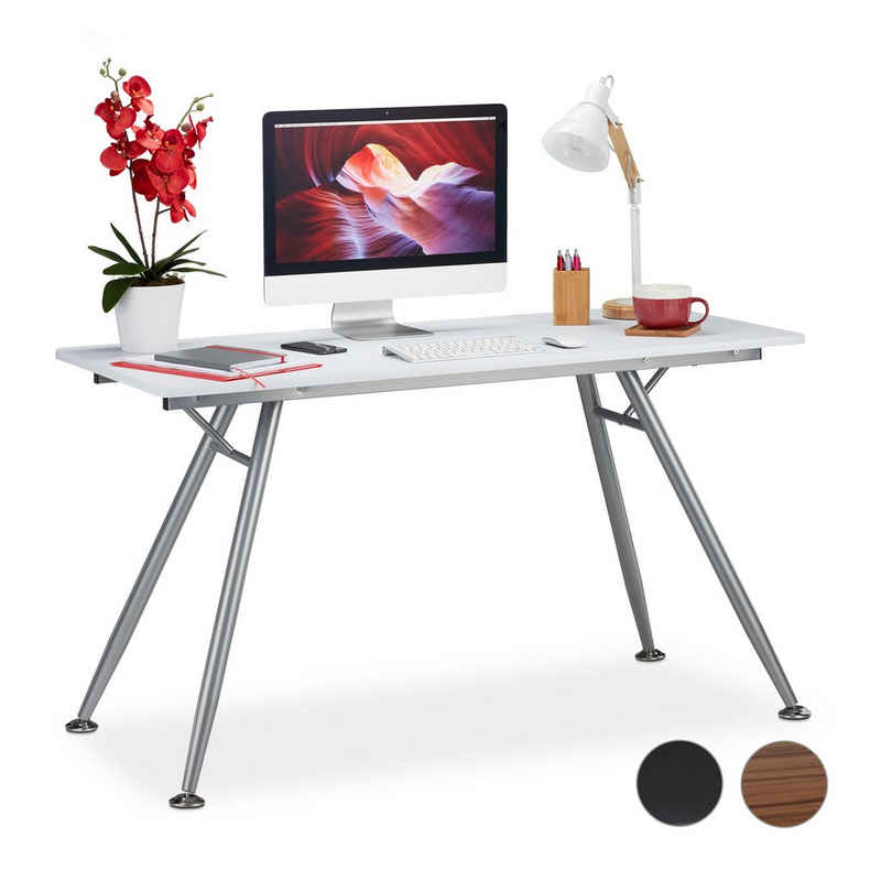 relaxdays Schreibtisch »Moderner Schreibtisch«, Weiß