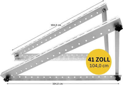 avoltik Solarmodul Halterung für Flachdach Wand 0°-90° Alu Aufständerung Solarmodul-Halterung, (Set, Farbe silber oder schwarz (je nach Auswahl)