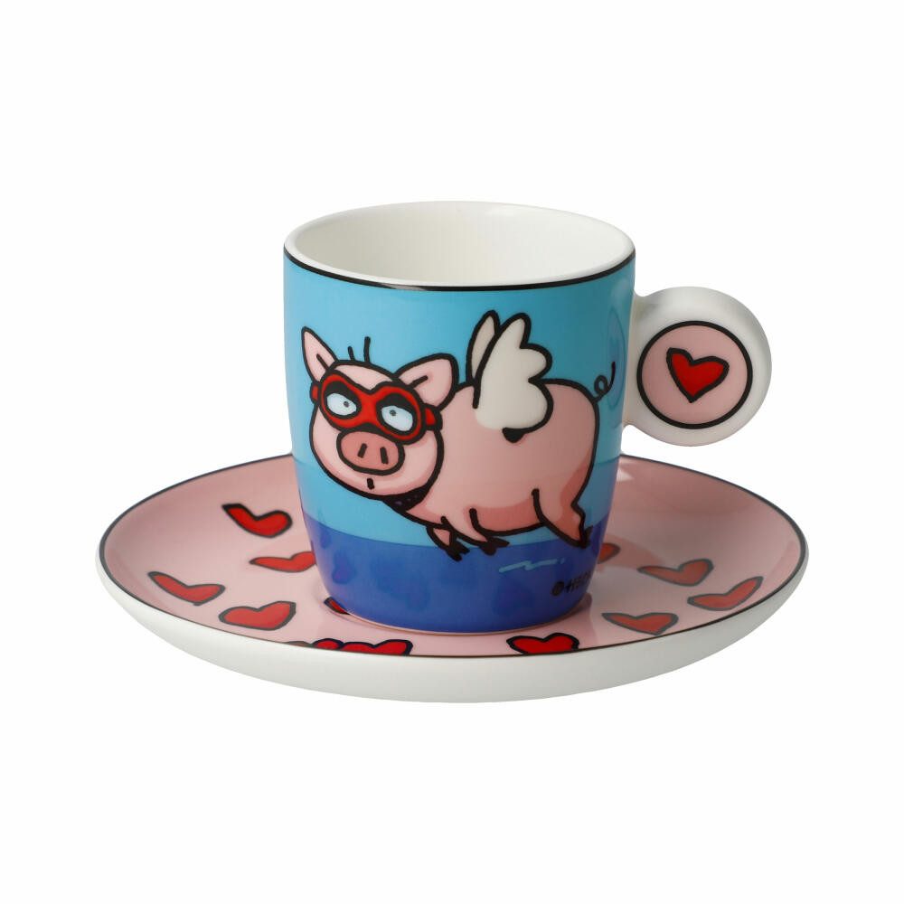 Goebel Espressotasse Ed Eck - When Pigs Fly 100 ml, Fine Bone China