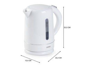 Domo Wasserkocher, 1.7 l, 2200 W, ohne Kabel elektrischer Teekocher Heißwasserbereiter schnell & leise