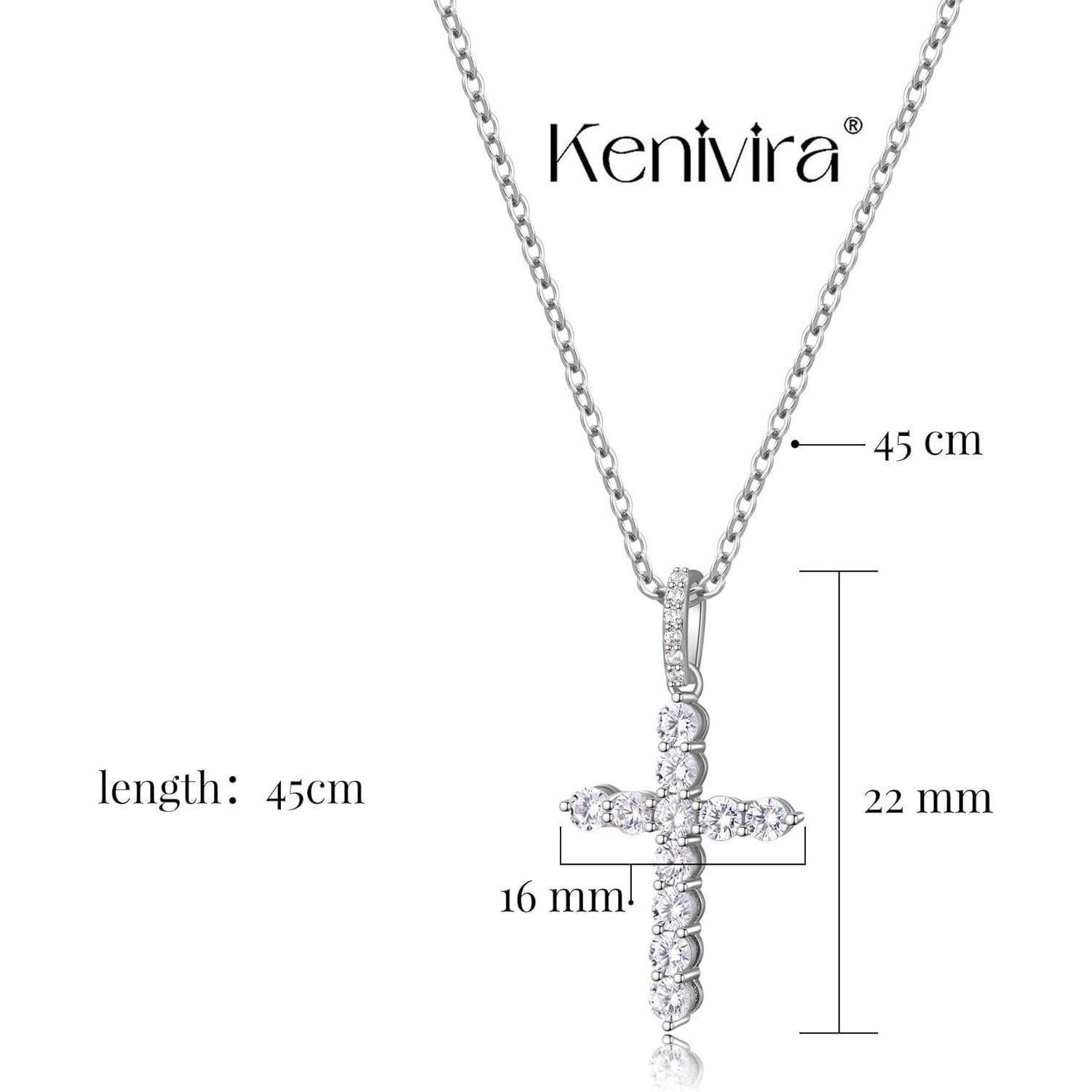 LuxusKollektion Kette und Anhänger Set Damen Kreuzkette Silber Halskette mi günstig online kaufen