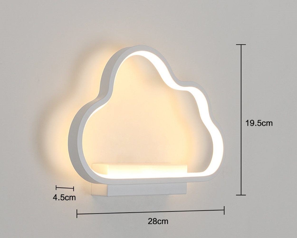 Goeco Wandleuchte Wolkenförmige Wandleuchte, Weiße LED-Wandleuchte, günstig online kaufen