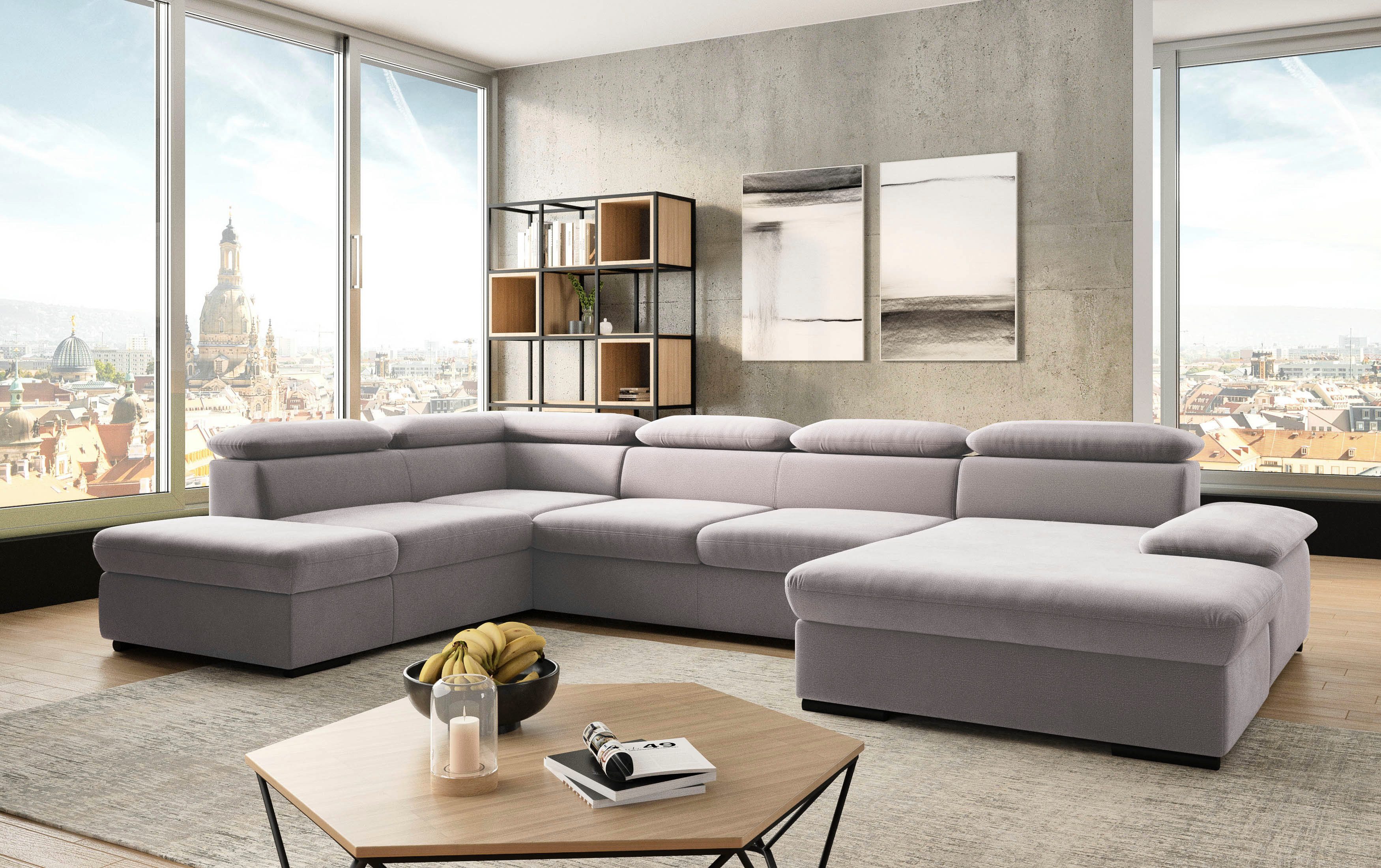 sit&more Wohnlandschaft "Alcudia U-Form", wahlweise mit Bettfunktion günstig online kaufen