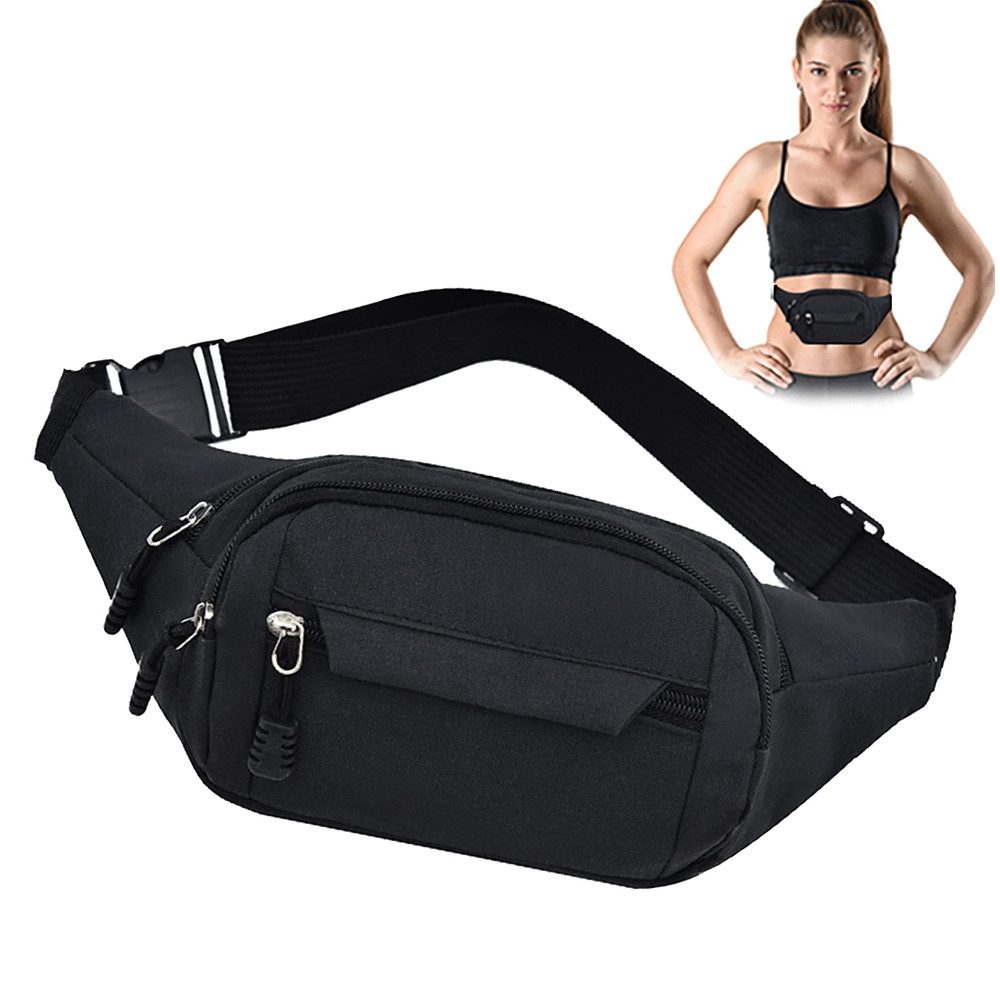 ZEUOPQ Gürteltasche Damen Taschen, Umhängetasche, Brusttasche, Wasserdicht mit 4 Fach (Multifunktionale Bauchtasche, Hüfttasche, Umhängetasche, Gürteltasche, 1-tlg., Ideal für Outdoor, Reisen, Laufen; wasserdicht, stylisch), Verstellbarer Gurt, 4 Taschen, wasserabweisendes Material