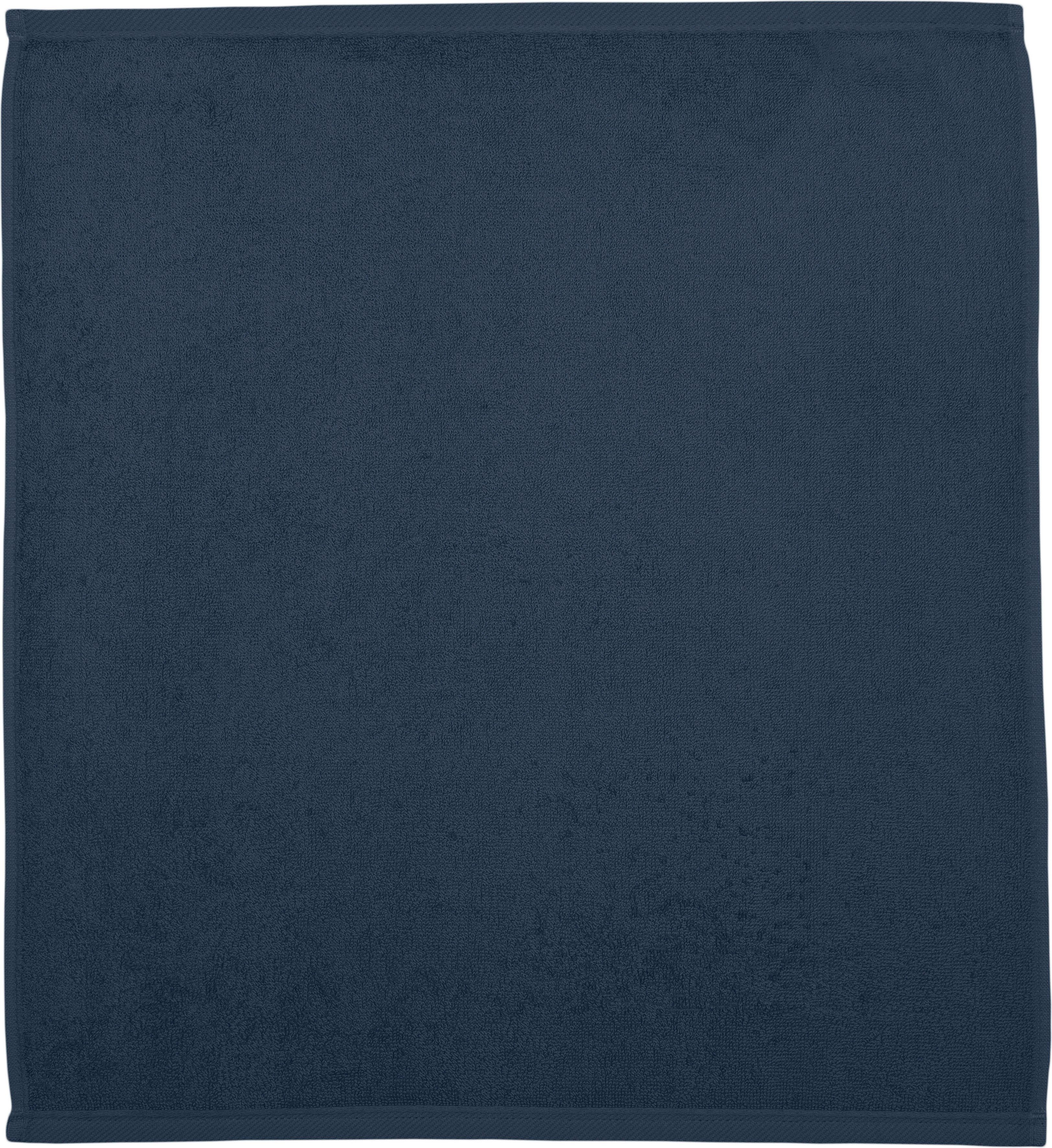 ROSS Geschirrtuch Küchen-Frottiertuch, 50x50 cm, (Set, 2-tlg), vielseitig einsetzbarer Küchenhelfer aus 100% Baumwolle, unifarben Marineblau