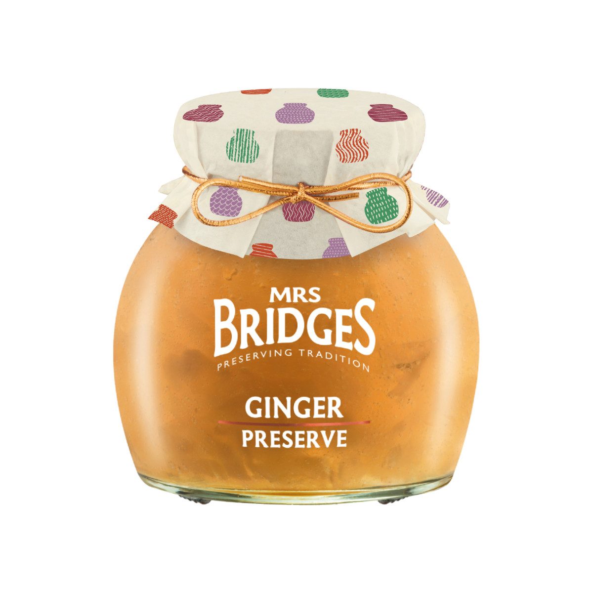 MRS BRIDGES Fruchtaufstrich, Mrs. Bridges Ginger Preserve fruchtige Ingwer Konfitüre extra 340g