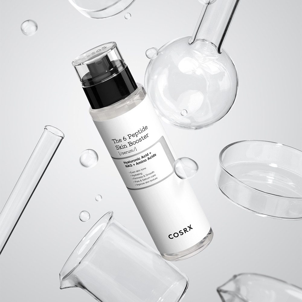 Cosrx Gesichtsserum THE 6 PEPTIDE SKIN BOOSTER SERUM, für reife Haut, reduziert Falten