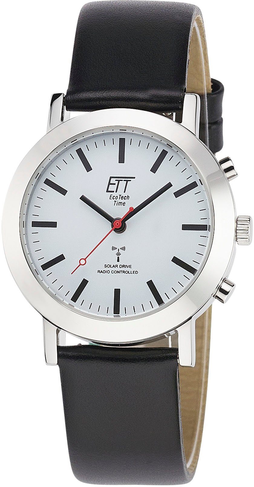ETT Funkuhr Station Watch ELS-11581-11L, Armbanduhr, Damenuhr, Solar, Leder günstig online kaufen