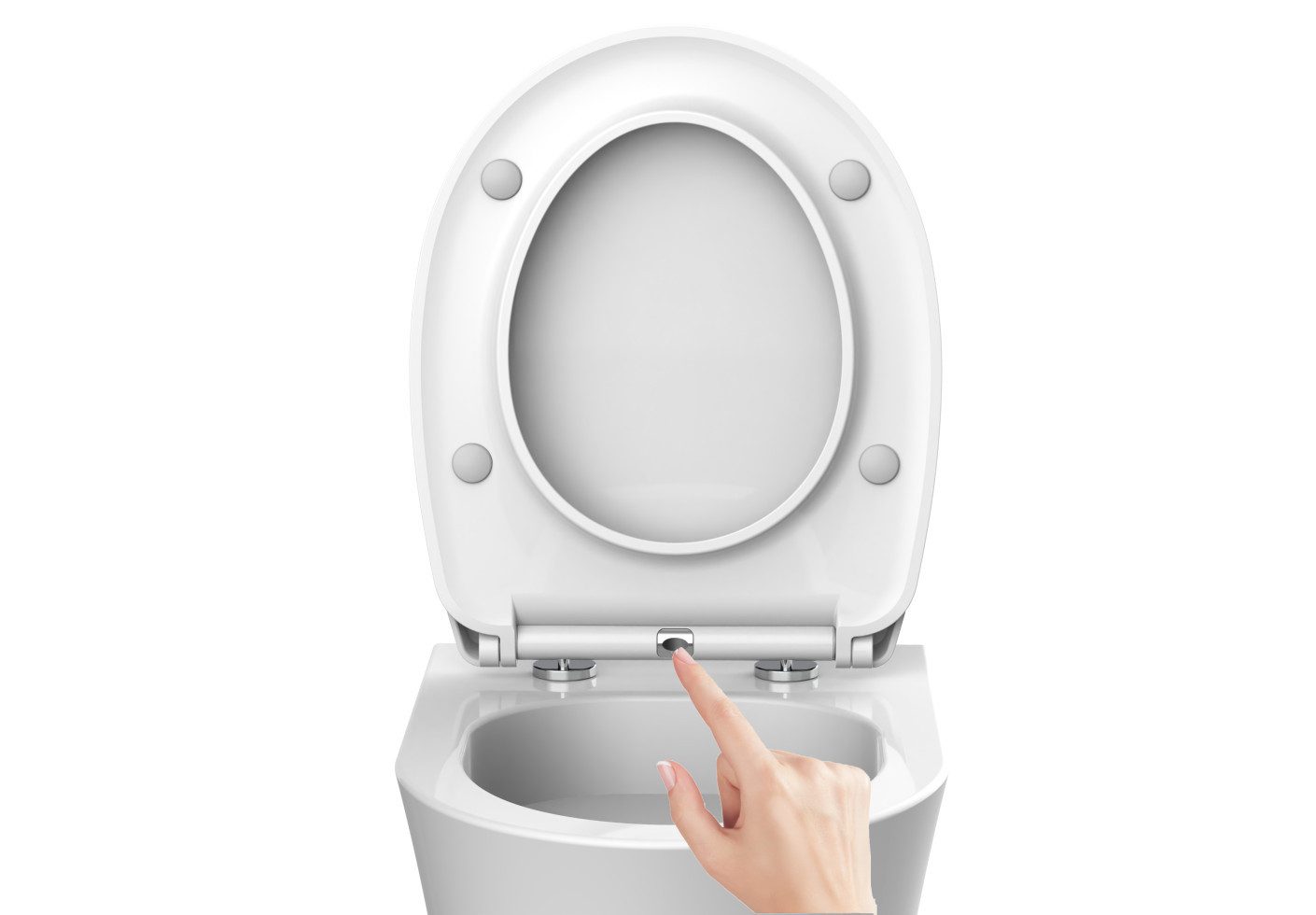 Primaster WC-Sitz Primaster WC-Sitz mit Absenkautomatik Ontario weiß, Abnehmbar Absenkautomatik Kunststoffscharniere – Bild 2 von 5