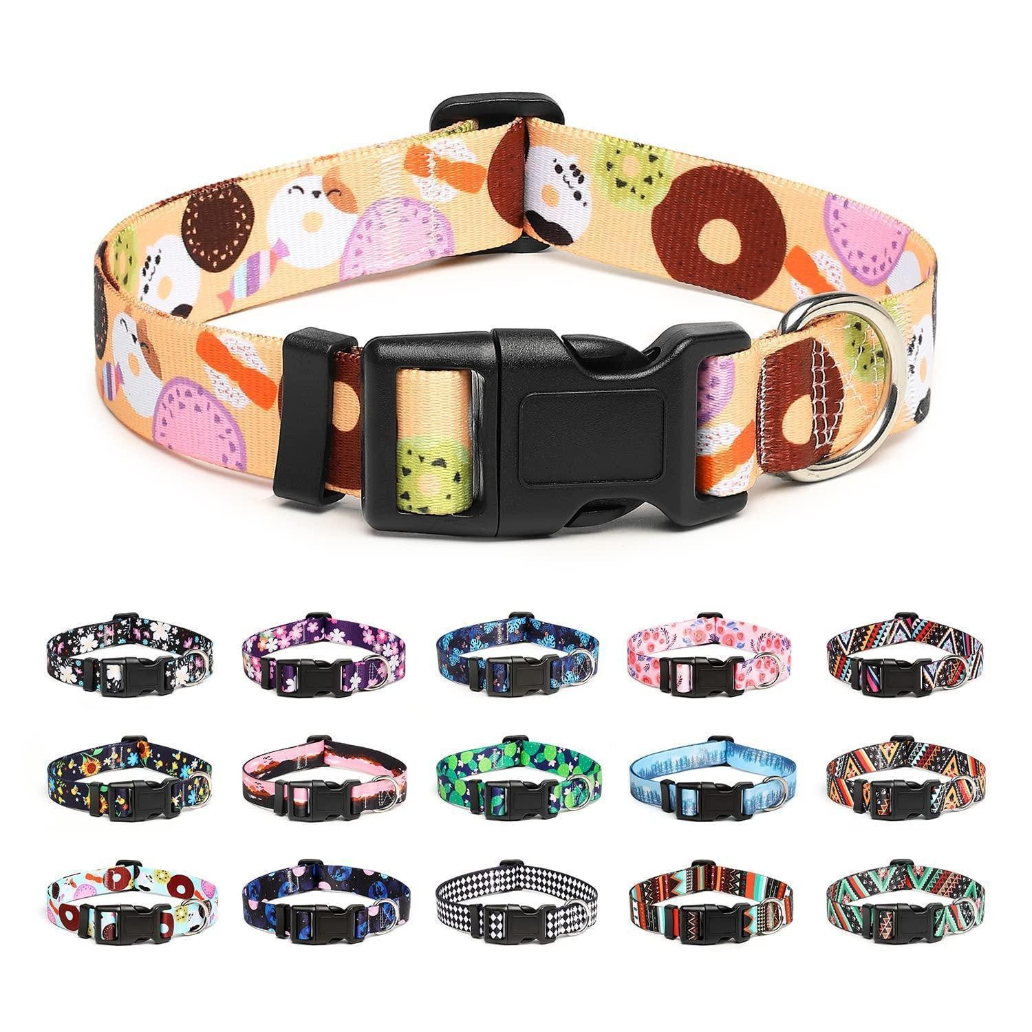 LuxusKollektion Hunde-Halsband Hundehalsband verstellbar Nylon M Cookie Beige