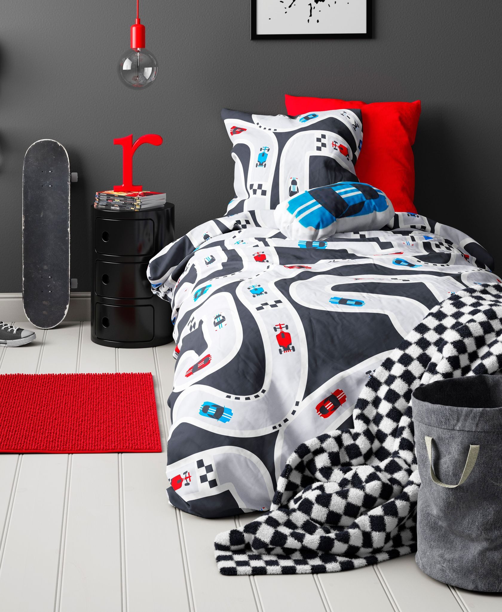 JACK Kinderbettwäsche JACK Renforcé Kinder Bettwäsche 2 tlg. 135x200cm Rennwagen Auto Bunt, Renforcé, 2 teilig, 135x200cm, Baumwolle, Kinderzimmer, Rennen, Reiß – Bild 2 von 5