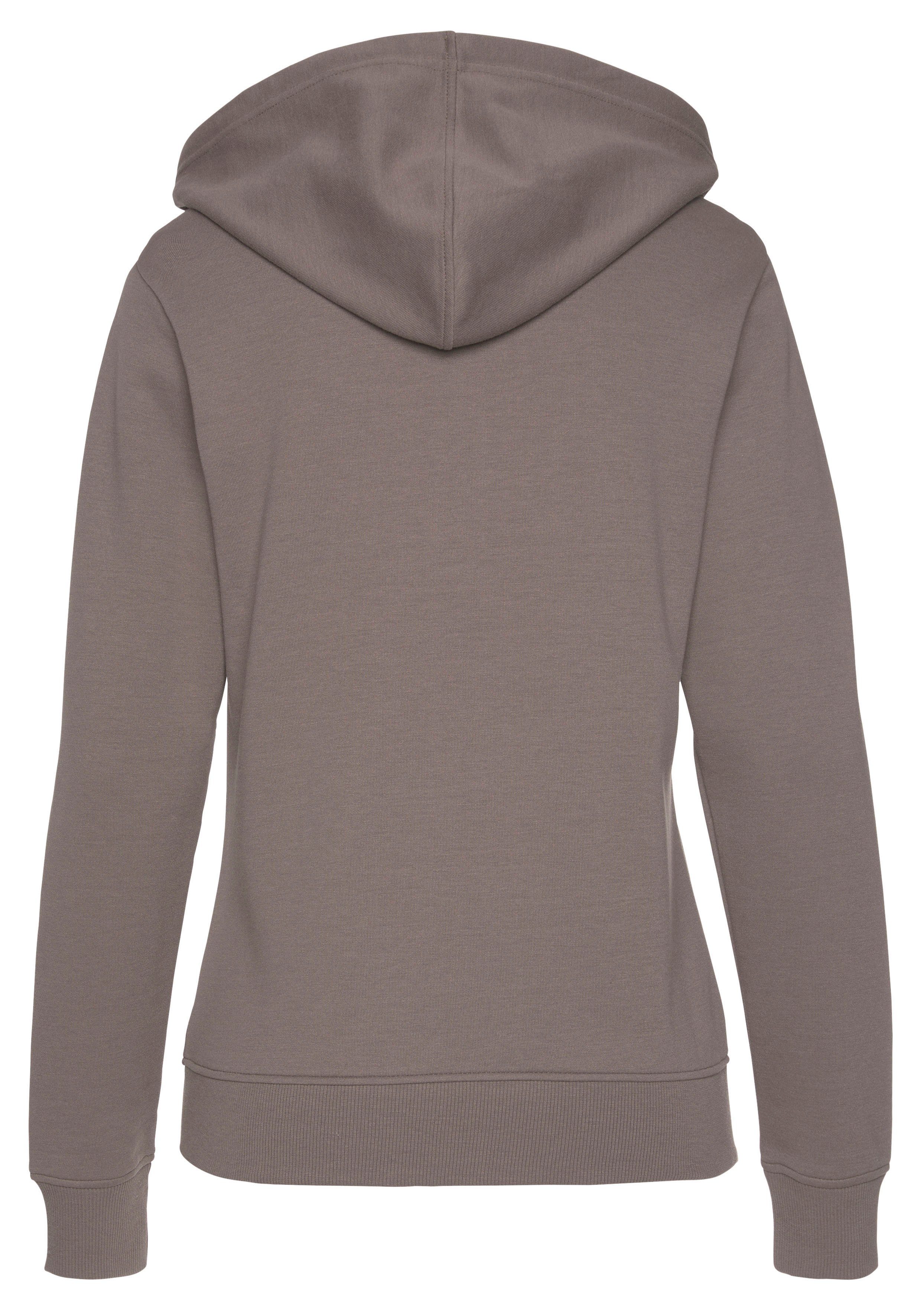 Bench. Loungewear Kapuzensweatjacke mit Logo und Kängurutasche, Loungewear