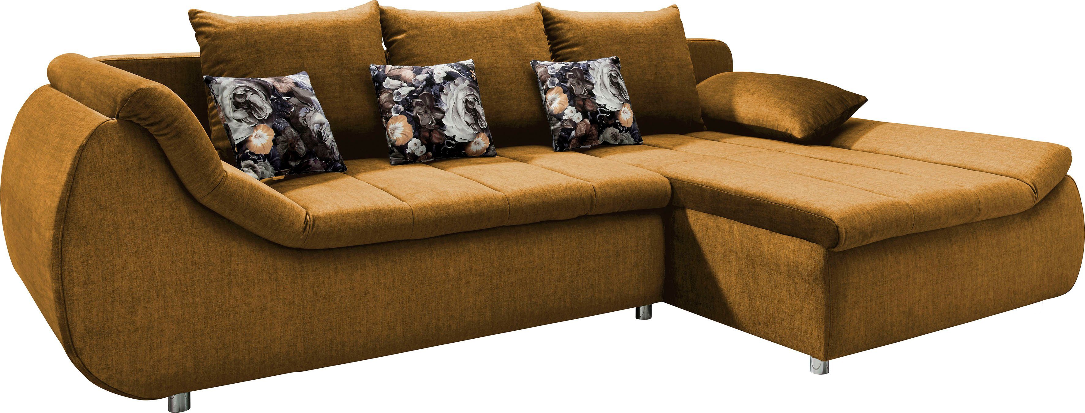 INOSIGN Ecksofa Imola, mit Bettfunktion auch