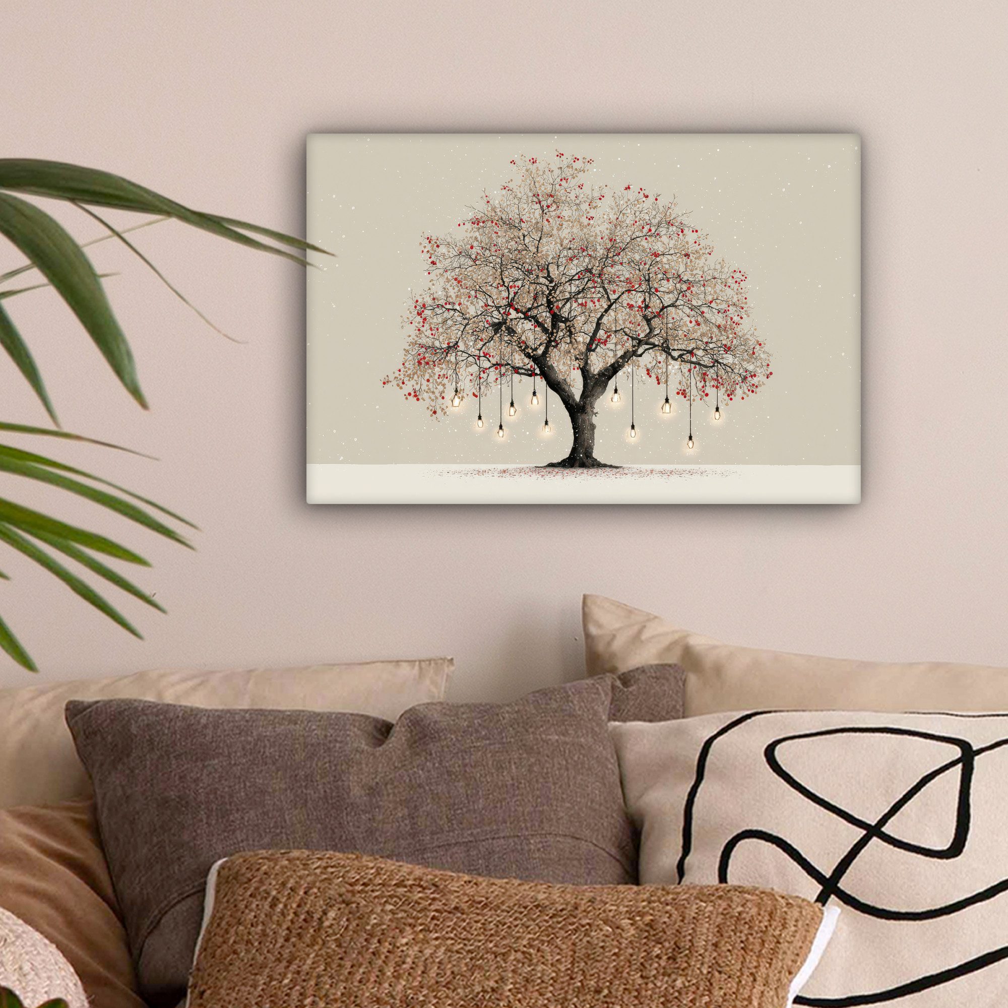OneMillionCanvasses® Leinwandbild Lichterbaum - Winter - Weihnachten - Mehr günstig online kaufen