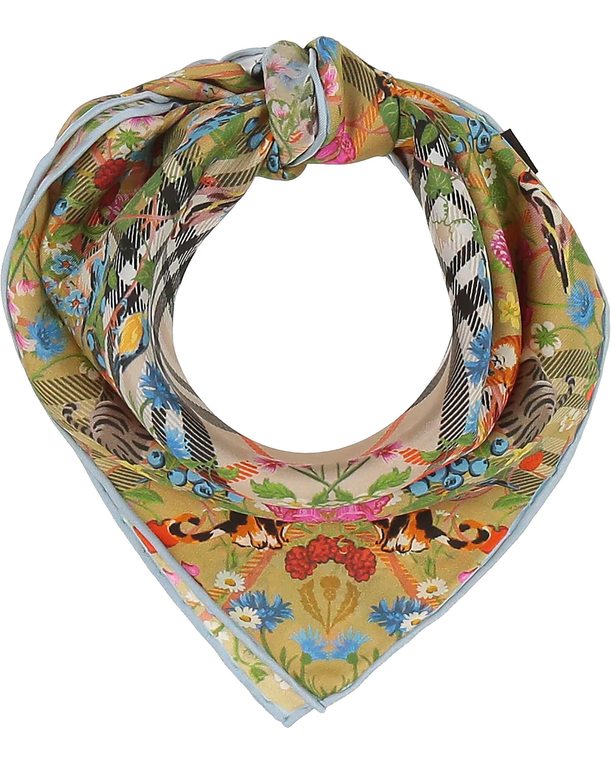 Fraas Modetuch Seidentuch mit FRAAS Plaid Karo und Tier-Print, (keine)