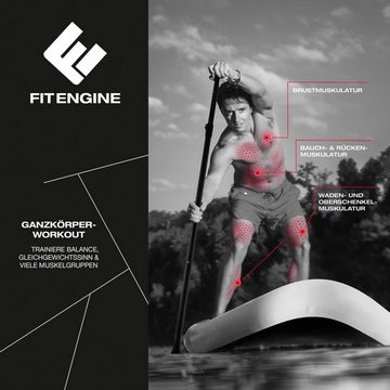 FitEngine Inflatable SUP-Board Stand Up Paddle, extra Groß stabil 365cm 160kg aufblasbar