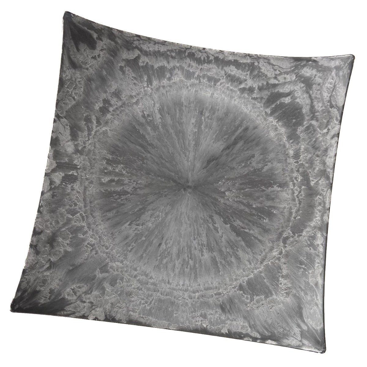 INNA-Glas Dekoteller Kunststoff Tablett JEFFERSON, schwarz, 23x23x1,5-4cm