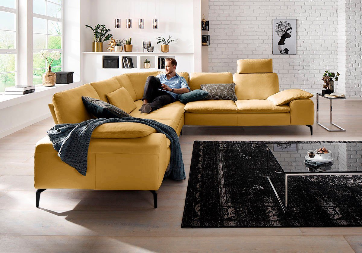 W.SCHILLIG Ecksofa valentinoo, Designsofa, elegant und bequem, L-Form, Set, mit Sitztiefenverstellung, Breite 318 cm