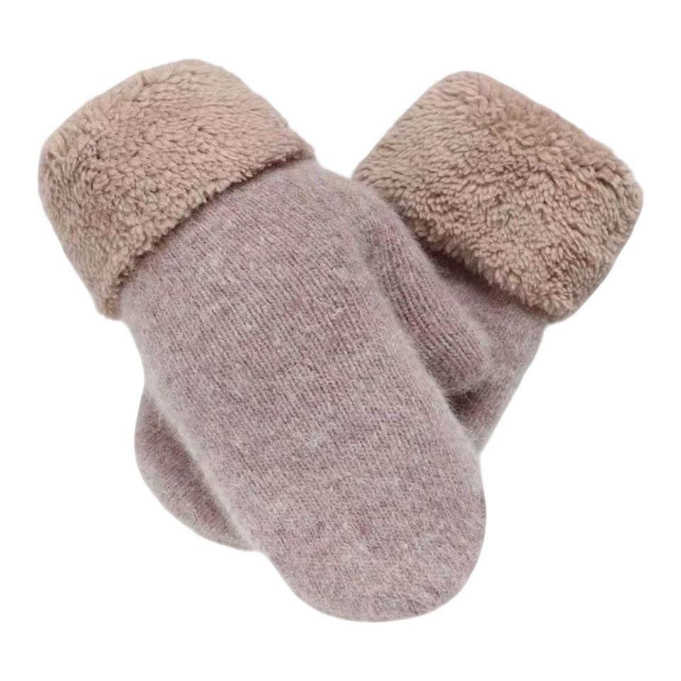 Coonoor Strickhandschuhe Fausthandschuhe Herren Damen, Fäustlinge Strick Handschuhe Warme Winterhandschuhe Fleece Skihandschuhe Männer Winter