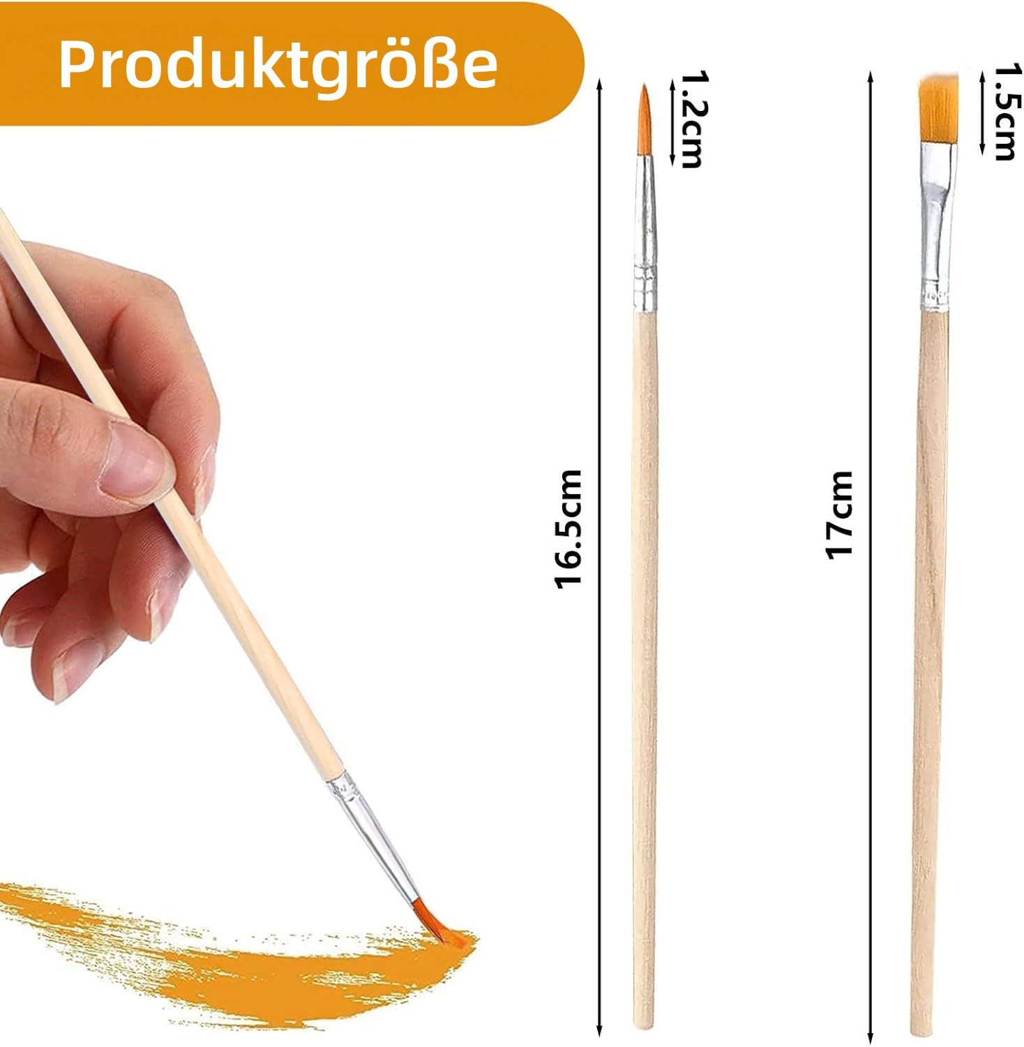 FOUORTUNATE-BEE Malpinsel 40-teiliges Stifte-Set für künstlerisches Zeichnen und Details, (40 St), Perfekt für Künstler, Hobbyzeichner und kreative Projekte – Bild 2 von 5