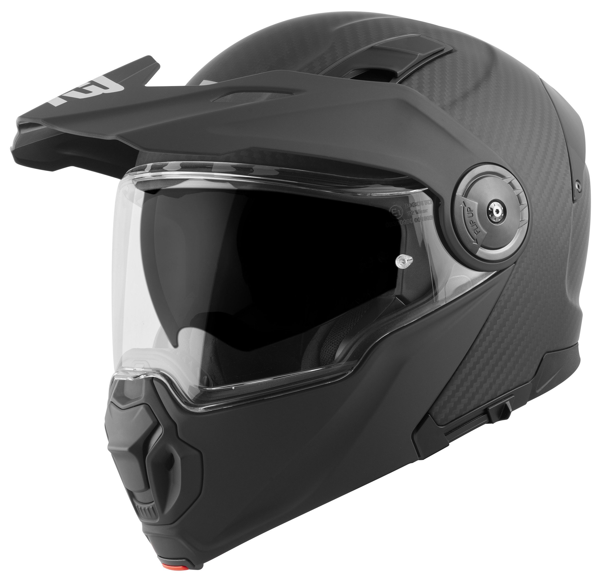 Bogotto Motocrosshelm FG-102 Carbon 6K Klapphelm, vorbereitet für Kommunikationssystem,vorbereitet für Pinlockschei