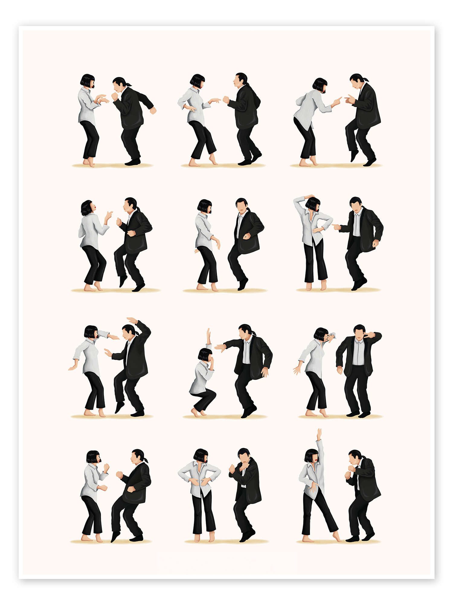 Posterlounge Wandbild Pulp Fiction Twist, Nour Tohme, erhältlich als Poster, Leinwandbild, Wandsticker oder Acrylglasbild