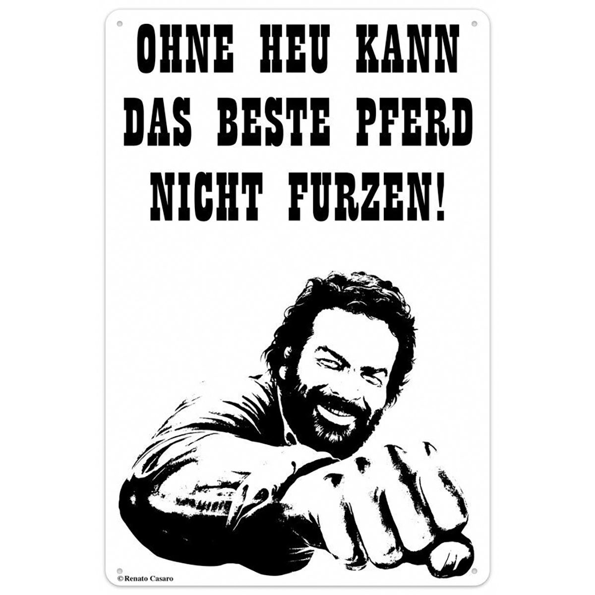 Metallschild Blechwaren Fabrik Braunschweig GmbH Bud Spencer und Terence Hill -
