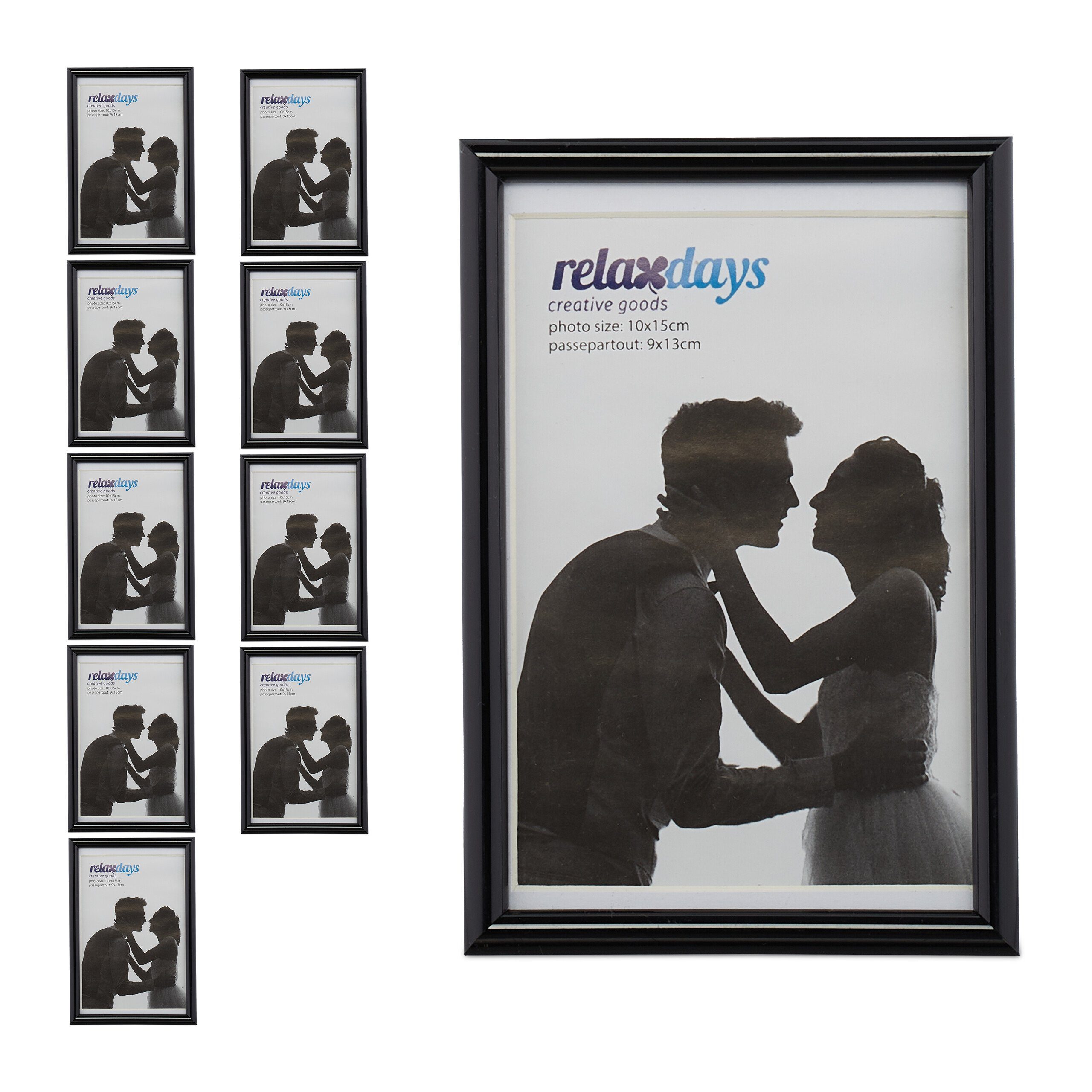 relaxdays Bilderrahmen 10 x Bilderrahmen 10 günstig online kaufen