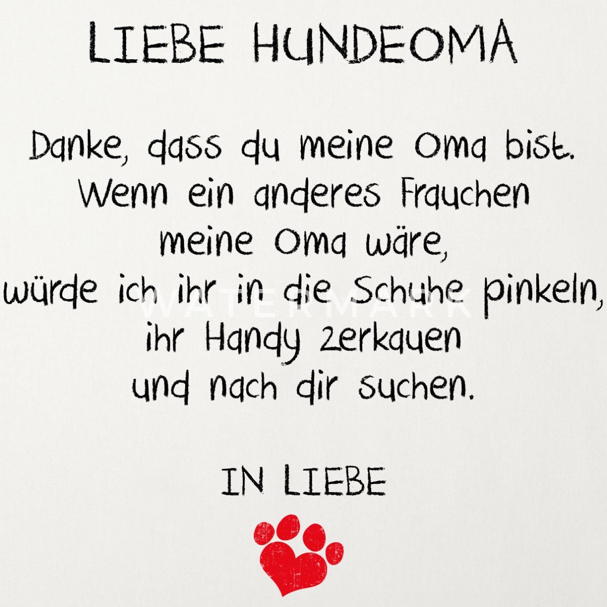 Spreadshirt Kissenbezug Liebe Hundeoma Spruch Kissenbezug 45x45 cm