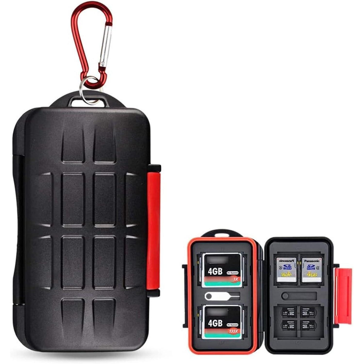 LuxusKollektion Foto-Hülle 28 Slots SD Karten Aufbewahrung Wasserdichtes Anti-Verlust Case