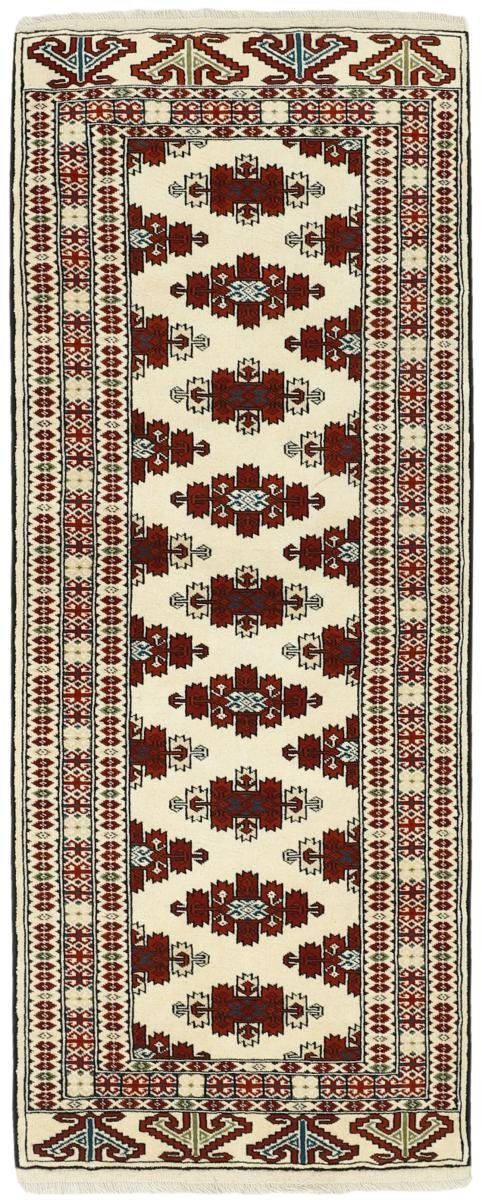 Orientteppich Turkaman 83x206 Handgeknüpfter Orientteppich / Perserteppich Läufer, Nain Trading, rechteckig, Höhe: 6 mm