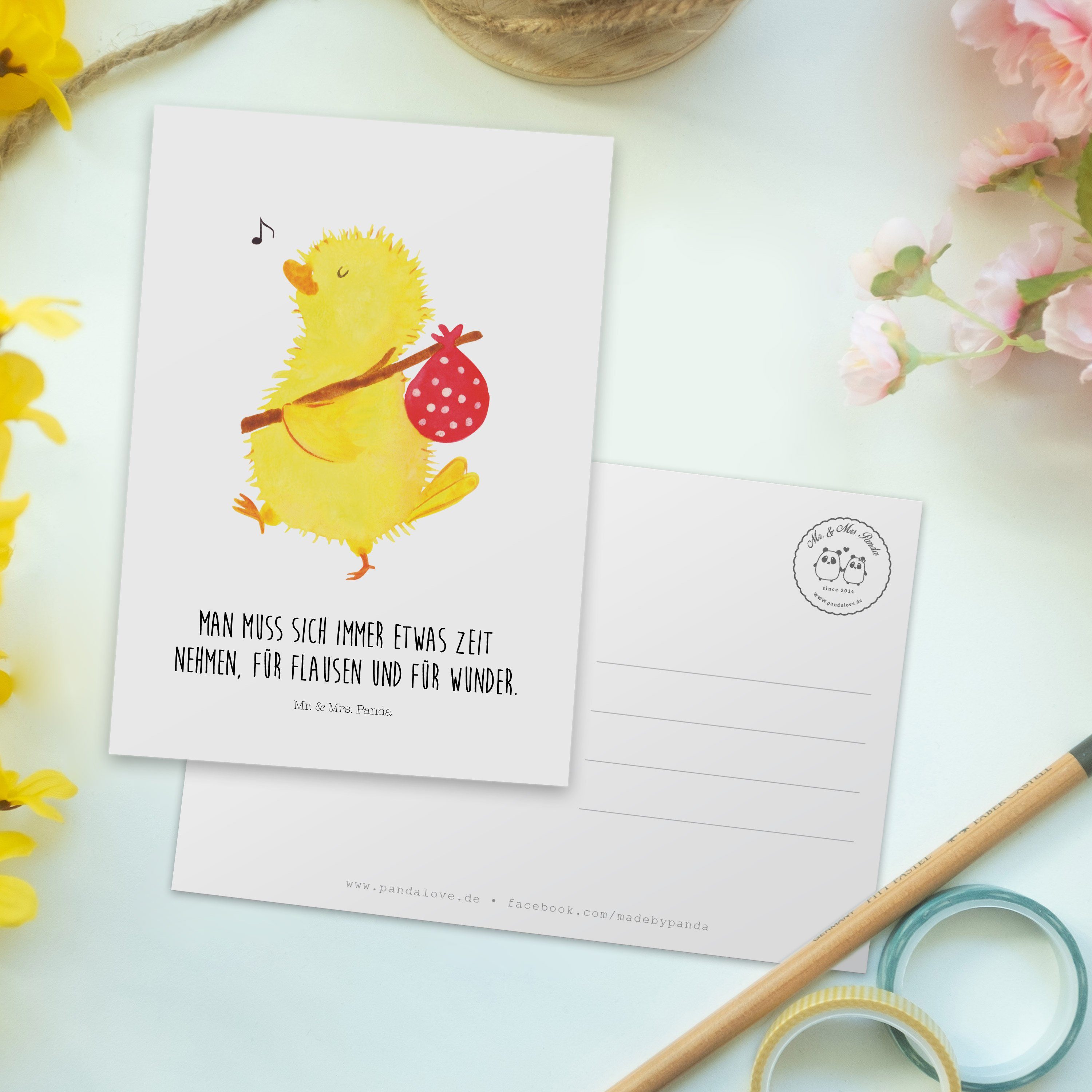 Wanderer Geschenk, - Mrs. - Panda Einladung, & Postkarte Küken Einladungskarte, Mr. Weiß Geburts