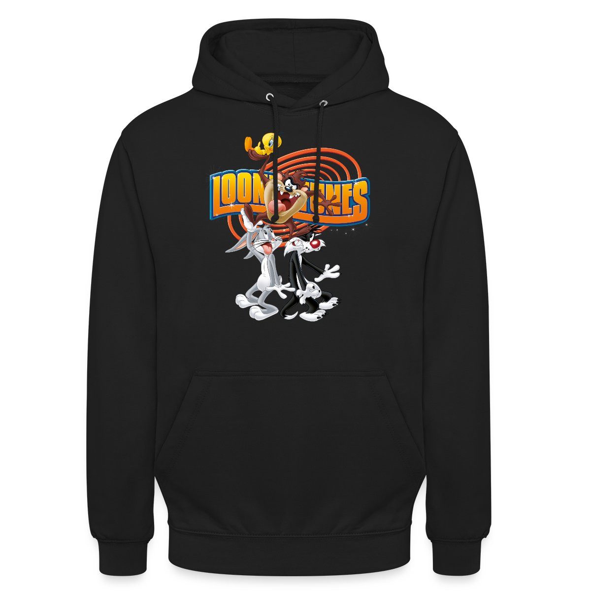 Spreadshirt Hoodie Looney Tunes Bugs Bunny, Taz, Sylvester & Tweety Unisex Hoodie (1-tlg)