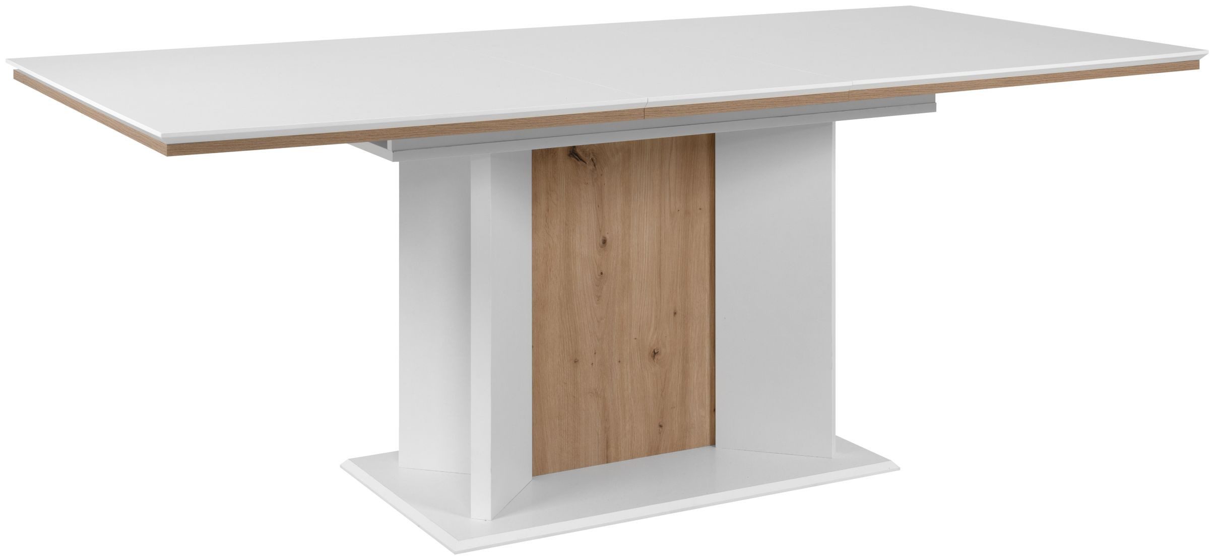 Finori Esstisch, weiß / Dekor Artisan Oak B x H x T ca. 160-200 x 76 x 90