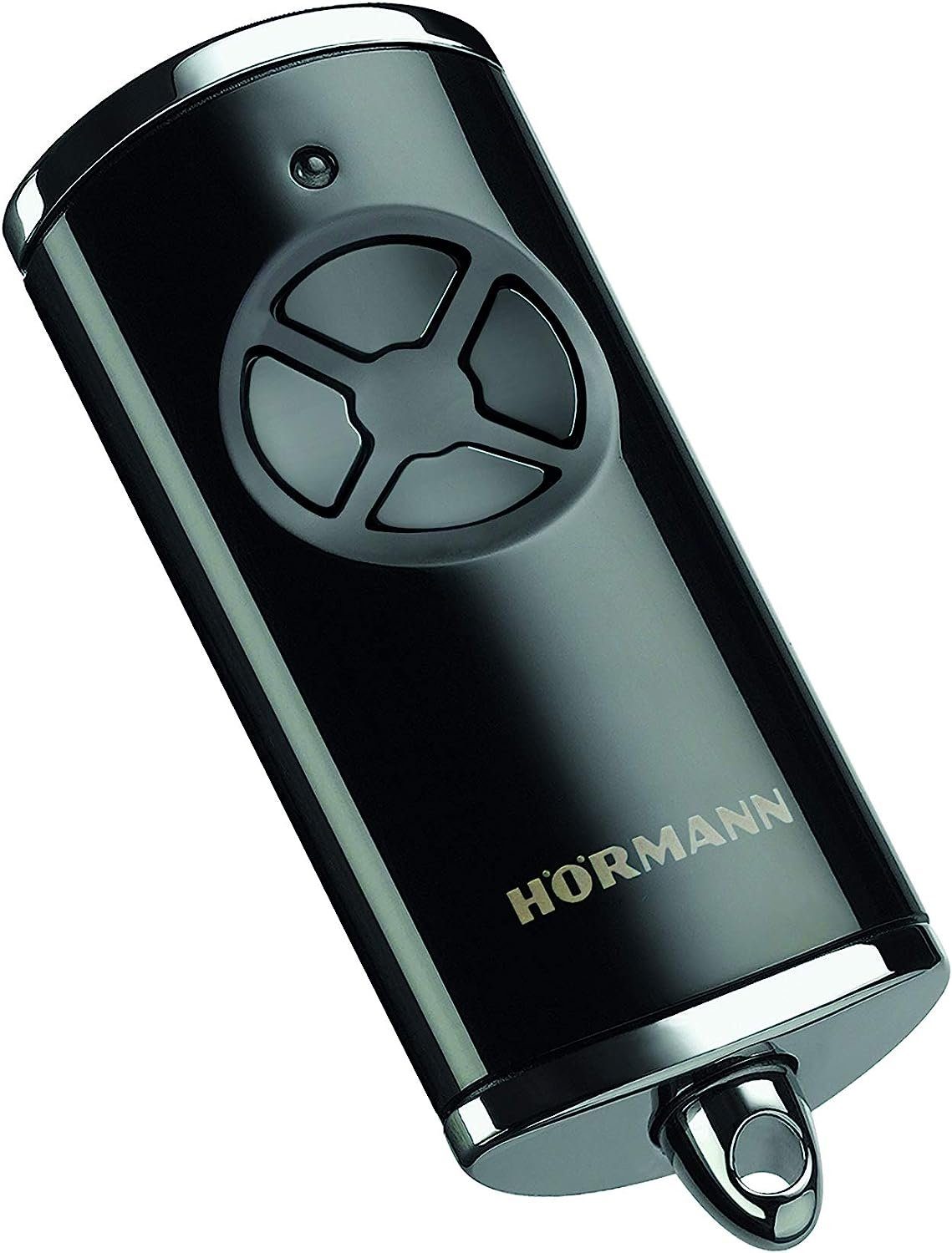 Hochglanz Garagentor-Funkempfänger Hörmann HSE4 Fernbedienung Handsender schwarz 868-BS Chrom
