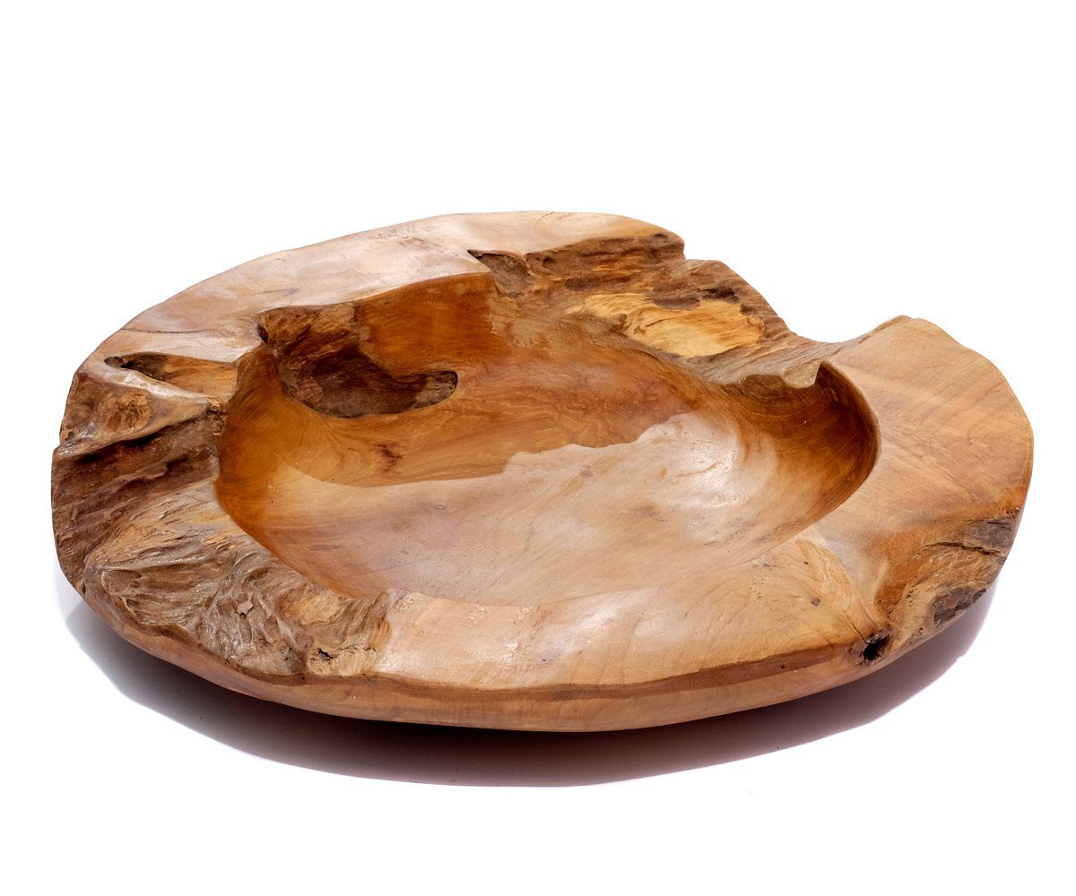 Dekoschale Teak Schale Snackschale HolzTeakholz Holzschale Obstschale