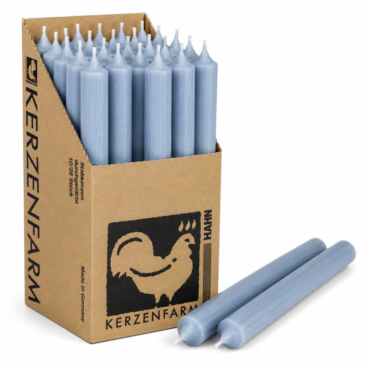 Hahn Kerzenfarm Spitzkerze Spitzkerzen XL 25 cm – Extra lange Stabkerzen aus Deutschland