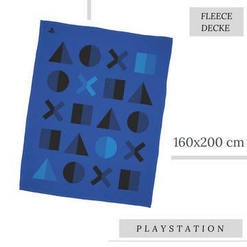 Wohndecke Playstation 5 Decke 160x200 cm, kuschelweich, passend zur Bettwäsche, MTOnlinehandel, Sofadecke, Fleece-Decke, Überwurf alle für Fans der PS Spielkonsole