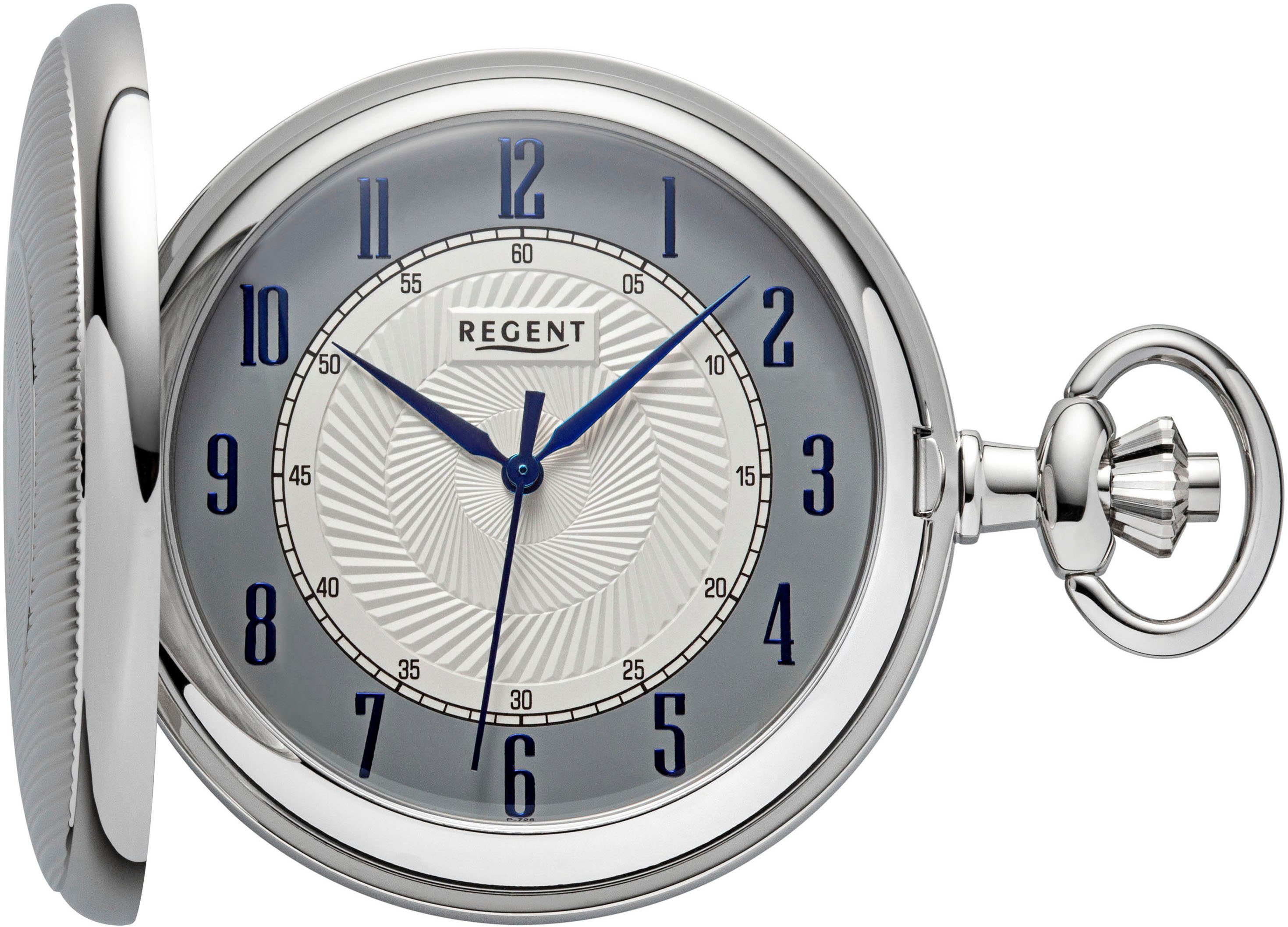 Regent Taschenuhr P727-19477739, (Set, 2-tlg., mit dazu passender Kette),  Uhrzeit